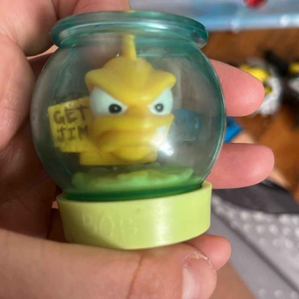Vintage Earthworm Jim Bob the Killer Goldfish in Bowl Strottman 1995 Figure - Picture 3 of 3
